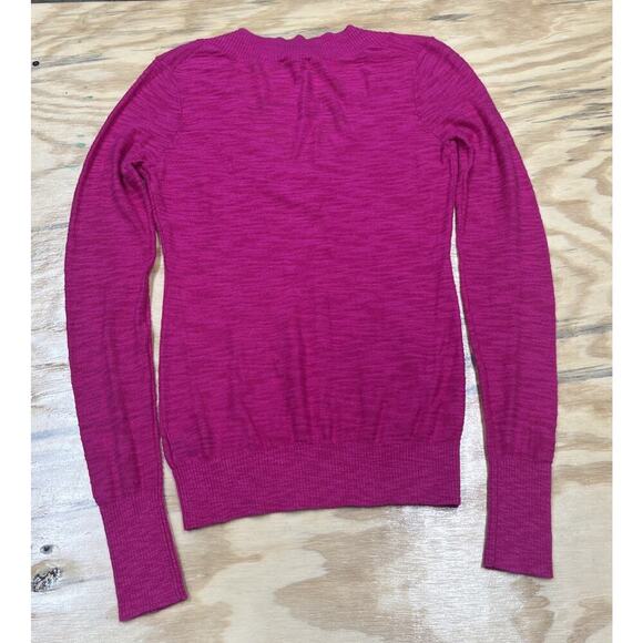Express Y2K Deep V Neck Lightweight Sweater Women’s Size XS Pink Babydoll - Picture 2 of 11